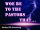 Woe Be to the Pastors That...