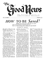HOW TO BE Saved!
Good News Magazine
February 1952
Volume: Vol II, No. 2