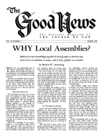 WHY Local Assemblies?
Good News Magazine
March 1954
Volume: Vol IV, No. 2