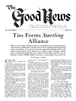 Tito Forms Startling Alliance
Good News Magazine
April 1953
Volume: Vol III, No. 4
