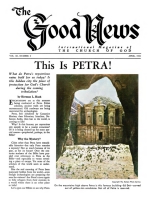 This Is PETRA! - Part 1
Good News Magazine
April 1962
Volume: Vol XI, No. 4