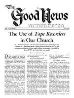 The Use of Tape Recorders in Our Church
Good News Magazine
May 1958
Volume: Vol VII, No. 5