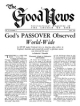 God's PASSOVER Observed World-Wide