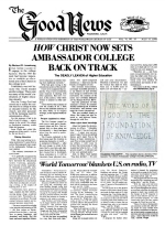 How Christ Now Sets Ambassador College Back On Track
Good News Magazine
July 17, 1978
Volume: Vol VI, No. 15