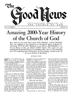 Amazing 2000-Year History of the Church of God
Good News Magazine
August 1957
Volume: Vol VI, No. 8
