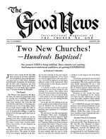 Two New Churches! - Hundreds Baptized!
Good News Magazine
August 1961
Volume: Vol X, No. 8