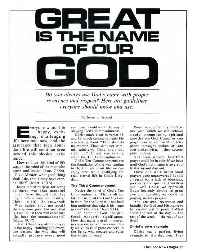 great-is-the-name-of-our-god-selmer-l-hegvold-good-news-magazine