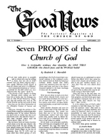 Seven PROOFS of the Church of God
Good News Magazine
September 1955
Volume: Vol V, No. 4