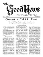 Greatest FEAST Ever!
Good News Magazine
November 1960
Volume: Vol IX, No. 11