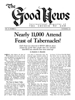 Nearly 11,000 Attend Feast of Tabernacles!
Good News Magazine
November 1961
Volume: Vol X, No. 11