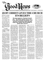 How Christ Gives The Church Its Beliefs
Good News Magazine
November 20, 1978
Volume: Vol VI, No. 23