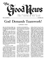 God Demands Teamwork!
Good News Magazine
December 1953
Volume: Vol III, No. 11