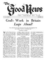 Gods Work in Britain Leaps Ahead!
Good News Magazine
December 1960
Volume: Vol IX, No. 12