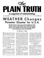WEATHER Changes Threaten Disaster for U.S.A.
Plain Truth Magazine
January 1955
Volume: Vol XX, No.1
Issue: 