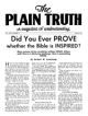 Did You Ever PROVE whether the Bible is INSPIRED?
