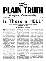 Is There a HELL?
Plain Truth Magazine
May 1955
Volume: Vol XX, No.4
Issue: 