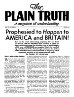 Prophesied to Happen to AMERICA and BRITAIN!
Plain Truth Magazine
June 1955
Volume: Vol XX, No.5
Issue: 