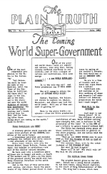 The Coming World Super-Government
Plain Truth Magazine
July 1935
Volume: Vol II, No.2
Issue: 