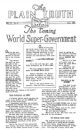 The Coming World Super-Government