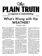 What's Wrong with the WEATHER?
Plain Truth Magazine
July 1953
Volume: Vol XVIII, No.2
Issue: 