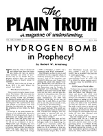 HYDROGEN BOMB in Prophecy!
Plain Truth Magazine
July 1954
Volume: Vol XIX, No.6
Issue: 