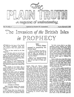 The Invasion of the British Isles in Prophecy
Plain Truth Magazine
August-September 1940
Volume: Vol V, No.3
Issue: 