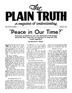 Peace in Our Time?
Plain Truth Magazine
August 1953
Volume: Vol XVIII, No.3
Issue: 