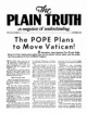 The POPE Plans to Move Vatican!