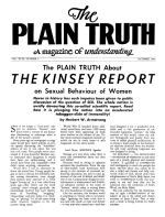 The PLAIN TRUTH About THE KINSEY REPORT
Plain Truth Magazine
October 1953
Volume: Vol XVIII, No.5
Issue: 